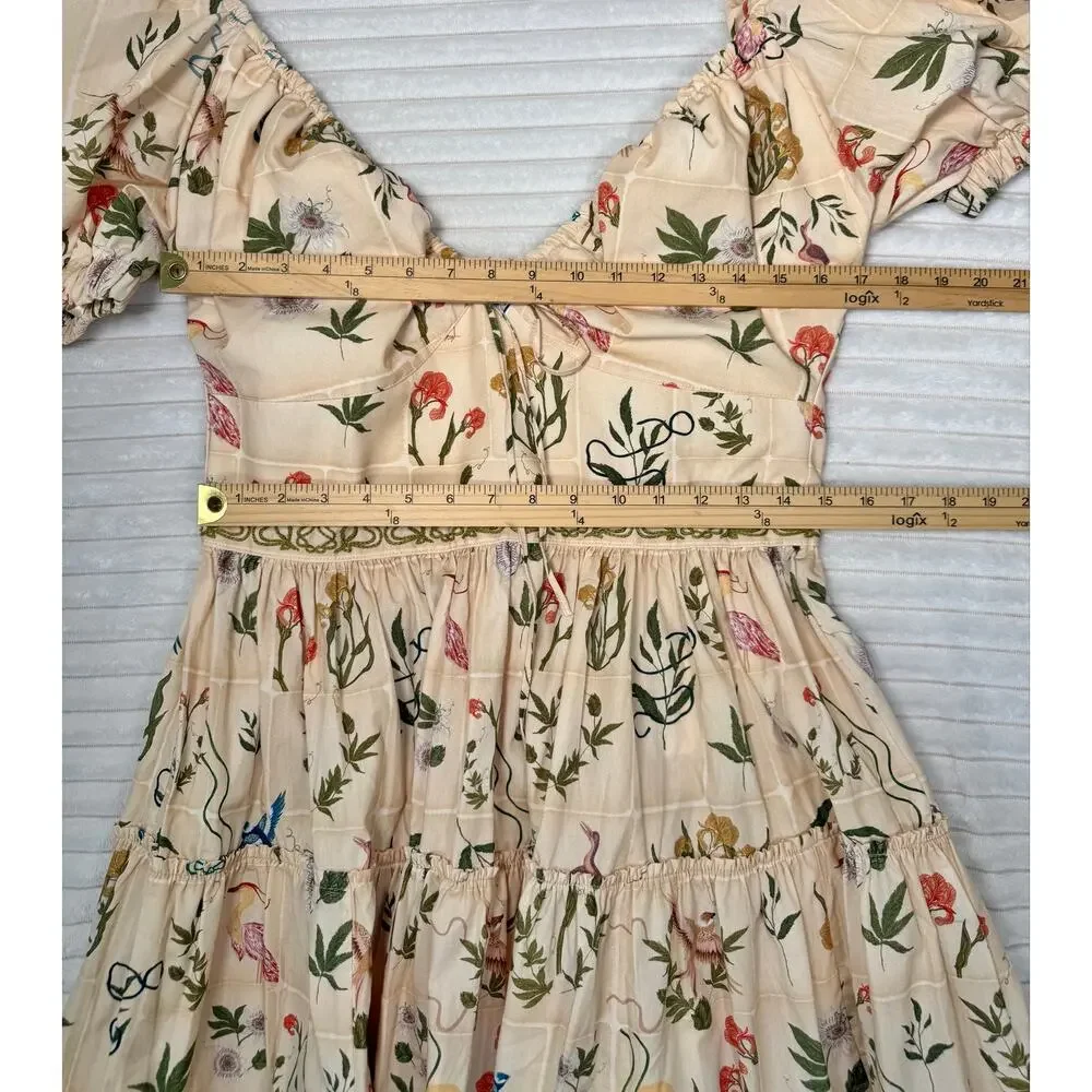 Agua by Agua Bendita Manzanilla Paraiso XL Cotton Floral Mini Dress NWT $510 - Picture 14 of 16